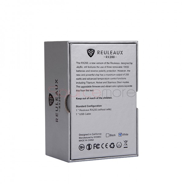 Wismec RX200 Reuleaux 200W TC Mod - White
