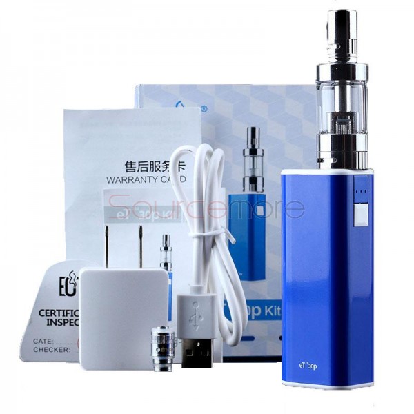 ECT eT 30P Starter Kit eT 30P 2200mah Built-in Battery with 2.5ml Fog Mini Atomizer-Blue