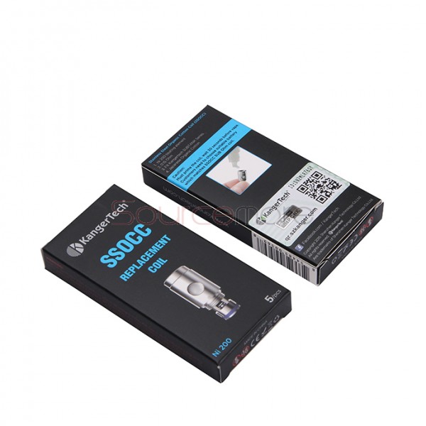 Kanger SSOCC Stainless Steel Organic Cottom Coil Vertical Coil Cylindrical 5pcs-0.15ohm