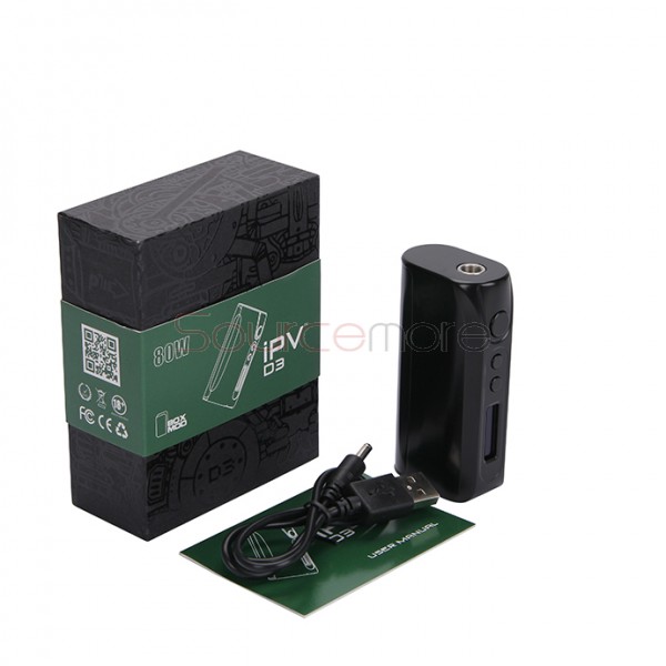 Pioneer4You IPV D3 TC 80W  Box Mod YiHi SX150H Chip Single 18650 Battery Cell-Black