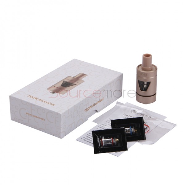 Joyetech Tron-S Atomizer 4.0ml Hidden Adjustable Airflow Side Ejuice View Window-Golden