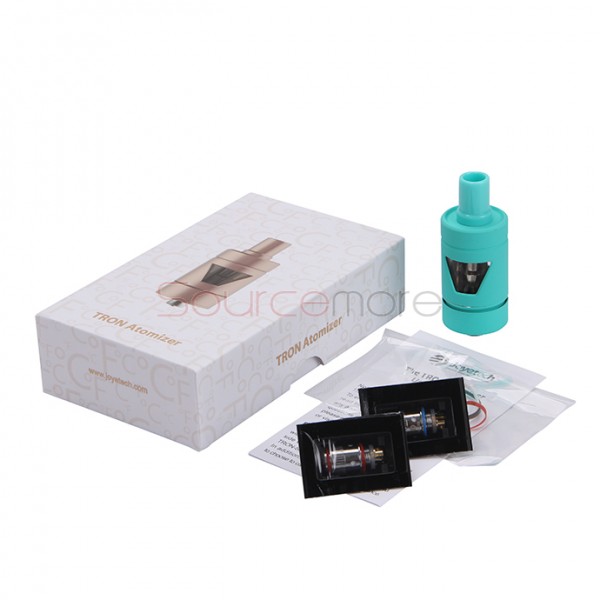 Joyetech Tron-S Atomizer 4.0ml Hidden Adjustable Airflow Side Ejuice View Window-Cyan