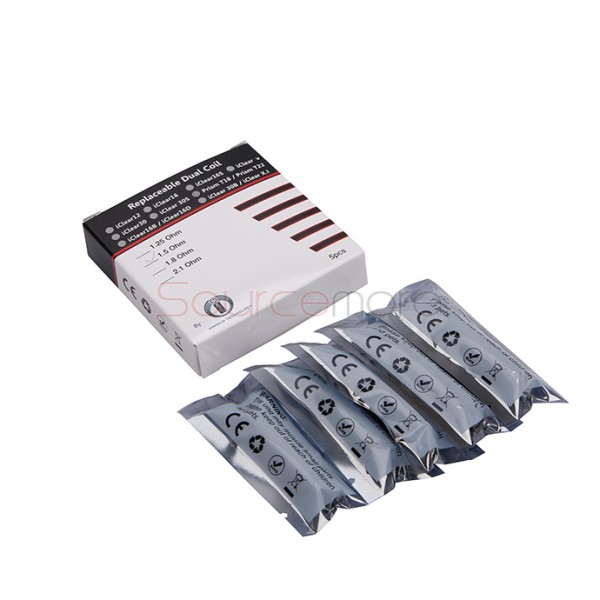 Innokin Replacement Coil Head for Endura Prism T18 Tank Japanese Organic Cotton Coil Head 5pcs-1.5ohm