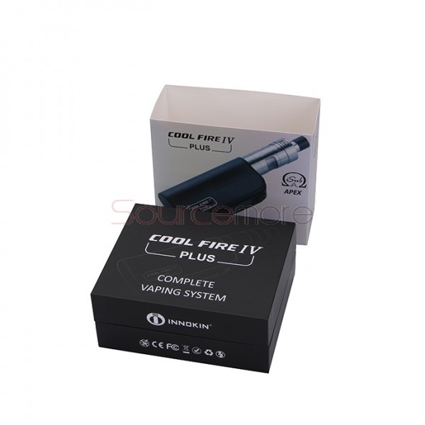Innokin Cool Fire IV Plus 70W with iSub Apex 3.0ml Starter Kit 3300mah Built-in Battery with Top Filling Apex Tank Vapemate-Black