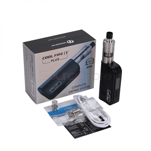 Innokin Cool Fire IV Plus 70W with iSub Apex 3.0ml Starter Kit 3300mah Built-in Battery with Top Filling Apex Tank Vapemate-Black