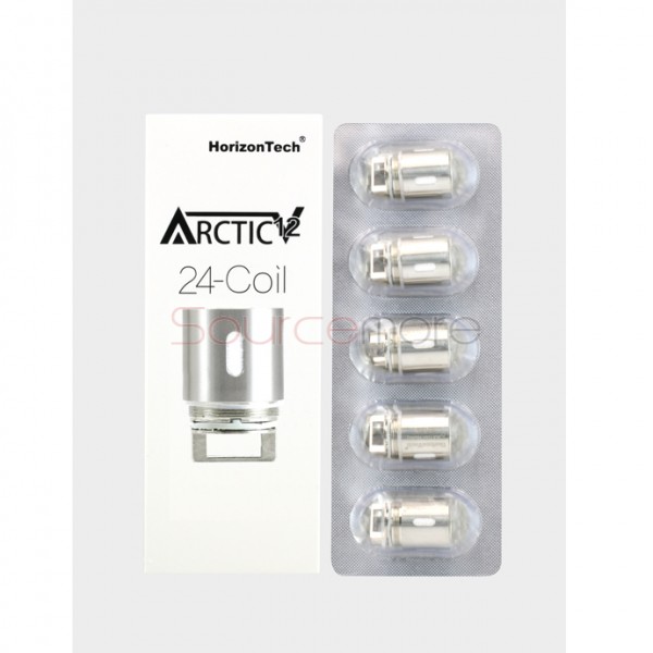Horizon Kanthal Vertical 24-Coil Replacement Coil Head for Arctic V12 Tank 5pcs-0.1ohm