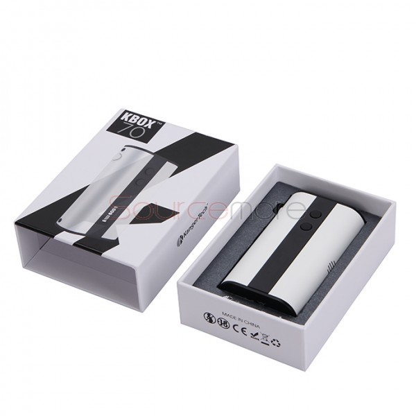 Kanger  KBOX 70W VW/TC Box Mod 4000mah Built-in Battery Spring-loaded 510 Connection Micro USB Charging Mod-White