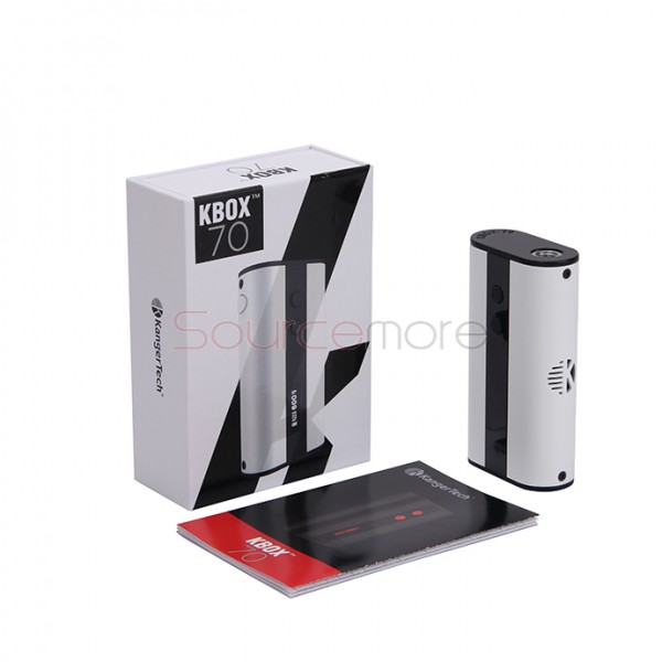 Kanger  KBOX 70W VW/TC Box Mod 4000mah Built-in Battery Spring-loaded 510 Connection Micro USB Charging Mod-White