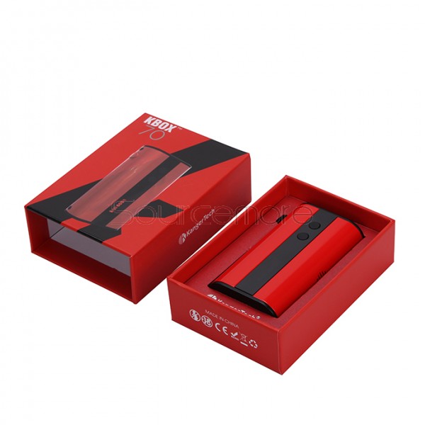 Kanger  KBOX 70W VW/TC Box Mod 4000mah Built-in Battery Spring-loaded 510 Connection Micro USB Charging Mod-Red