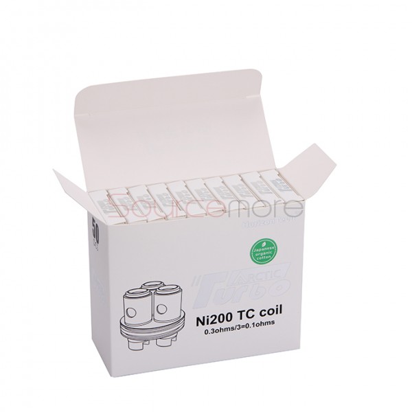  5pcs Horizon Ni200 TC Replacement Coil Head for Arctic Turbo Sextuplet  Temperature Sensing Coil -0.3ohm