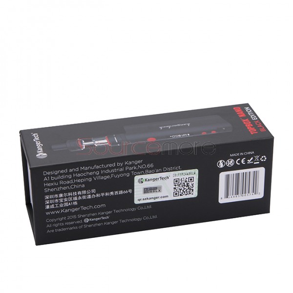 Kangertech TOPBOX Nano 60W TC Mod Kit KBox Nano Temperature Control Mod with 3.2ml TOPTANK Nano Clearomizer- Black