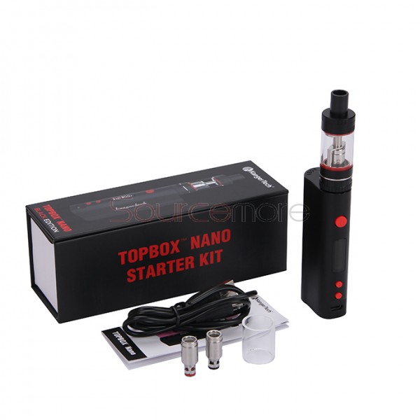Kangertech TOPBOX Nano 60W TC Mod Kit KBox Nano Temperature Control Mod with 3.2ml TOPTANK Nano Clearomizer- Black