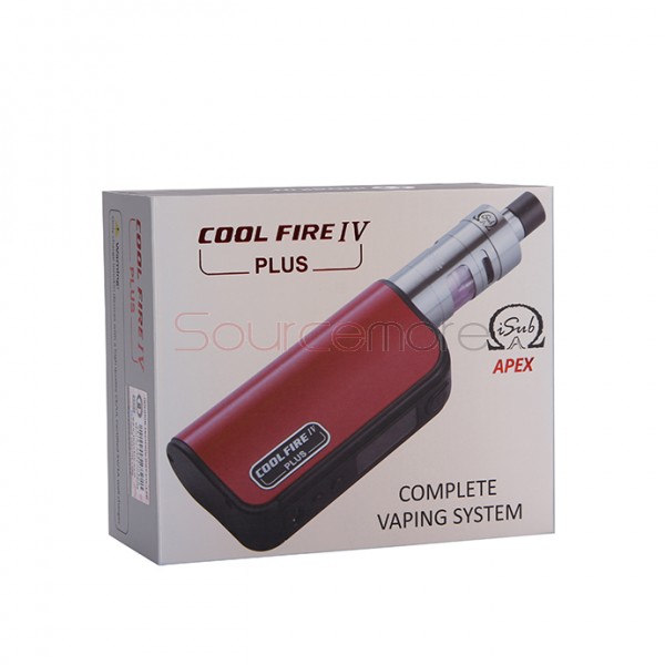 Innokin Cool Fire IV Plus 70W with iSub Apex 3.0ml Starter Kit 3300mah Built-in Battery with Top Filling Apex Tank Vapemate-Red