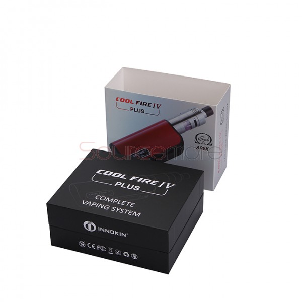 Innokin Cool Fire IV Plus 70W with iSub Apex 3.0ml Starter Kit 3300mah Built-in Battery with Top Filling Apex Tank Vapemate-Red