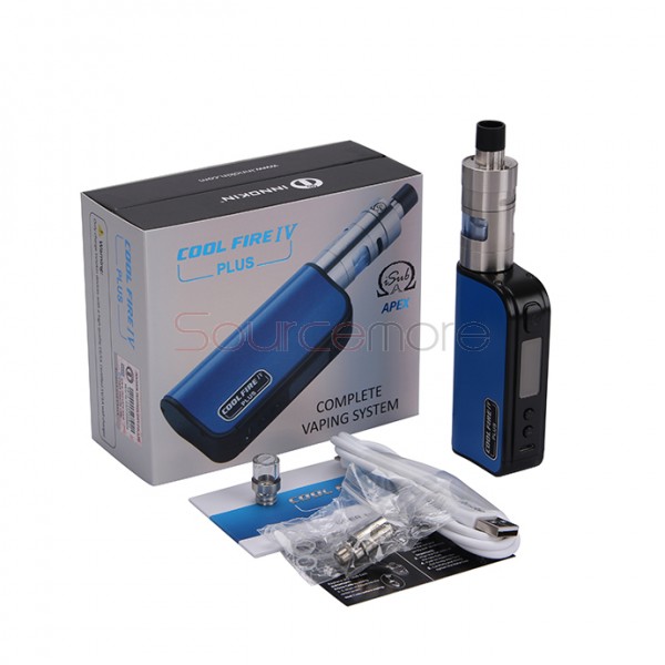 Innokin Cool Fire IV Plus 70W with iSub Apex 3.0ml Starter Kit 3300mah Built-in Battery with Top Filling Apex Tank Vapemate-Blue