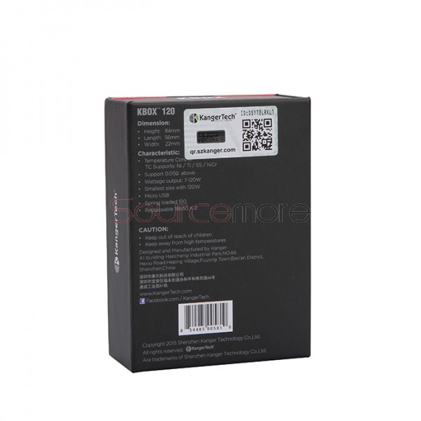 Kanger  KBOX 120W TC Box Mod - Black