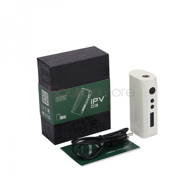 Pioneer4You IPV D3 TC 80W  Box Mod YiHi SX150H Chip Single 18650 Battery Cell-White