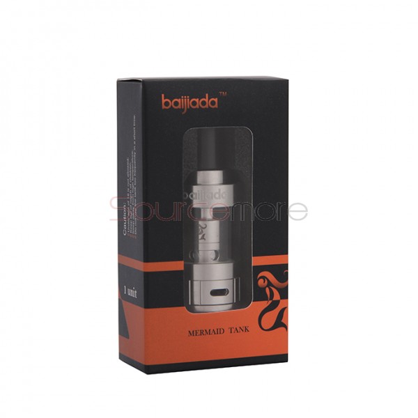  Sense Baijiada Mermaid Clearomizer 2.0ml Adjustable Airflow Bottom Filling Sub Ohm Tank-Stainless Steel