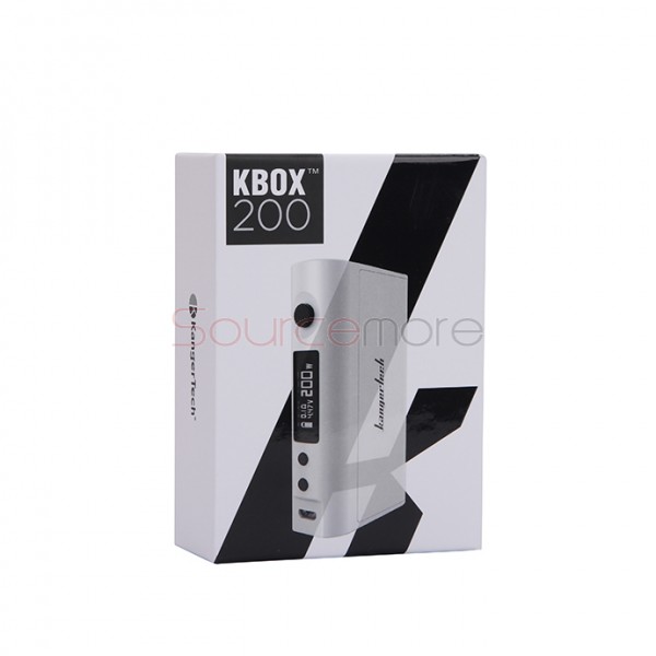 Kanger  KBOX 200W VW/TC Box Mod Powered by Dual 18650 Cells Spring-loaded 510 Connection-White