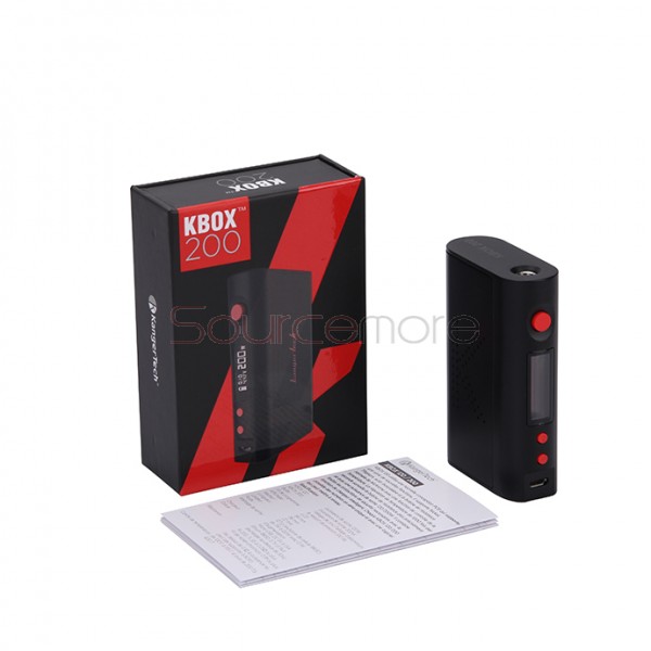 Kanger  KBOX 200W VW/TC Box Mod Powered by Dual 18650 Cells Spring-loaded 510 Connection-Black