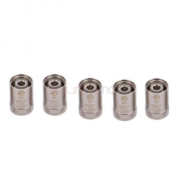 Joyetech Bottom Feeding Replacement Coil Head BF SS316 Mouth Inhale Coil for CUBIS Atomizer 5pcs-1.0ohm