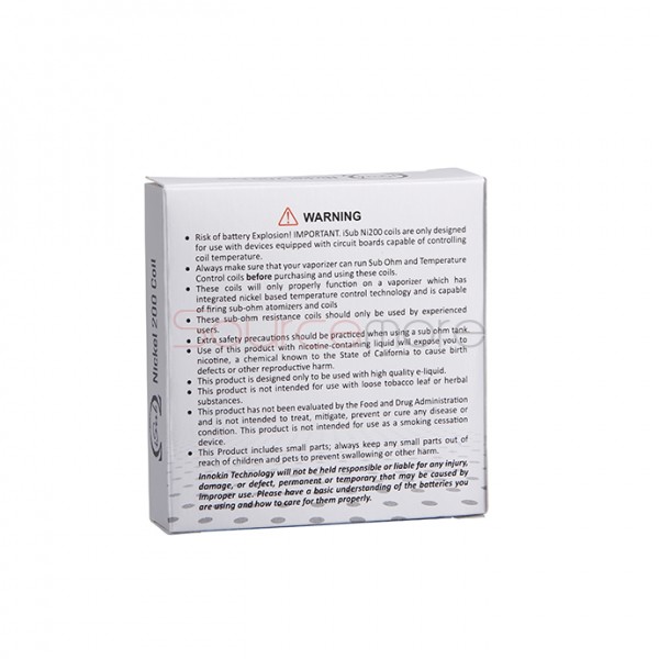 Innokin Ni200 Temperature Sensing Replacement Coil Head for iSub Series Tank 5pcs-0.1ohm