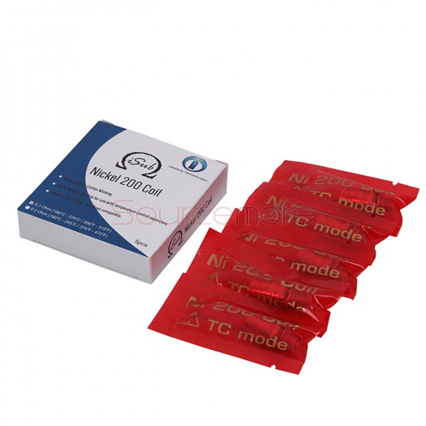 Innokin Ni200 Temperature Sensing Replacement Coil Head for iSub Series Tank 5pcs-0.1ohm