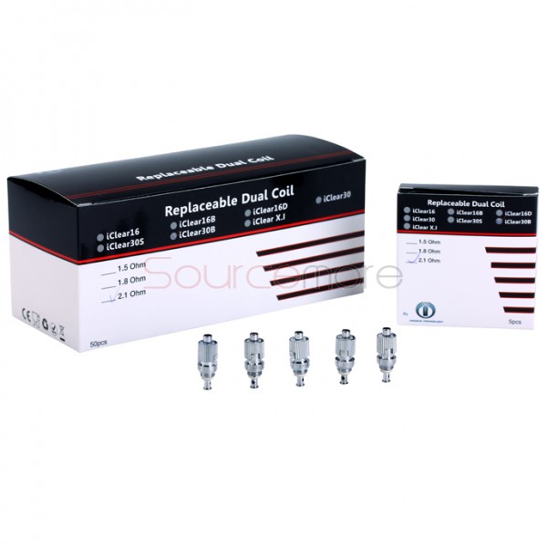 5PCS Innokin iClear 30B / X.I Replacement Coil Heads - 2.1ohm