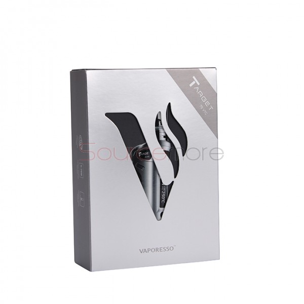 Vaporesso TARGET VTC V2 75W Starter Kit Target 75W VT/VW Single 18650 Box Mod No Spitting Target Tank with cCELL Coil-Stainless Steel