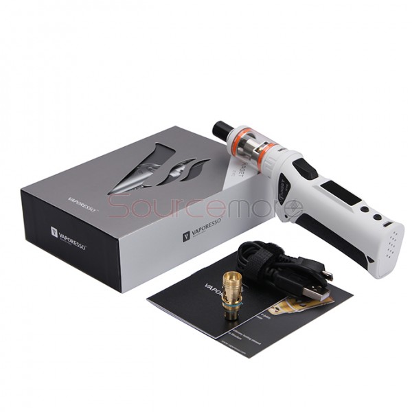 Vaporesso TARGET VTC V2 75W Starter Kit Target 75W VT/VW Single 18650 Box Mod No Spitting Target Tank with cCELL Coil-White
