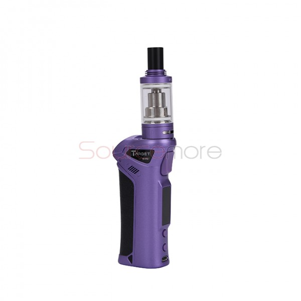 Vaporesso TARGET VTC V2 75W Starter Kit Target 75W VT/VW Single 18650 Box Mod No Spitting Target Tank with cCELL Coil-Purple