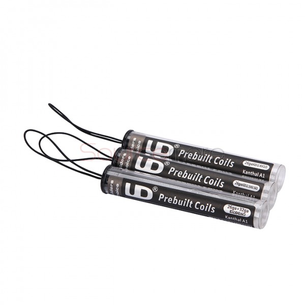 Youde UD Kanthal A1 Prebuilt Coil  Shot Packing 10pcs-26GA ID2.5*0.5 ohm 