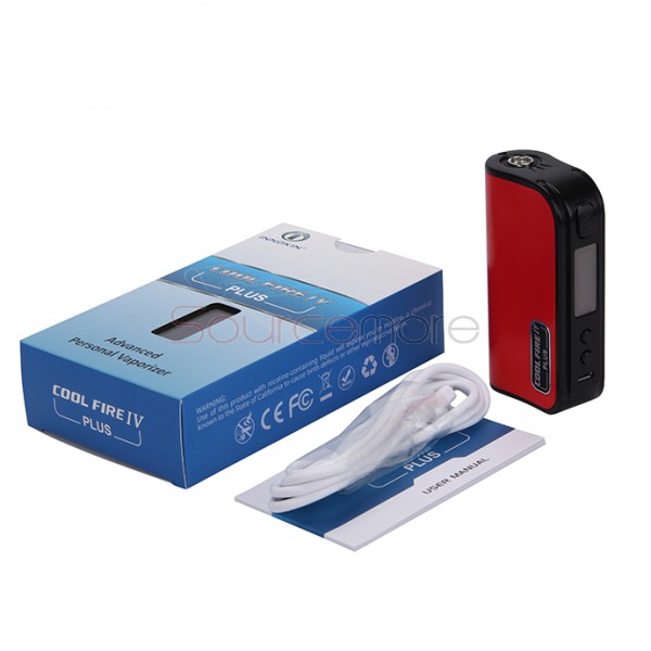 Innokin Cool Fire IV Plus 70W  VW Mod 3300mah Built-in Battery OLED Displaying with 510 Connection -Red
