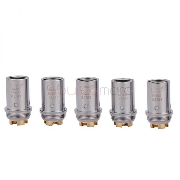 Youde UD Replacement Coil Head for Balrog 70W TC Starter Kit MVOCC Mesh Vertical Organic Cotton Coil Head Ni200 TC Coil Head 5pcs -0.15ohm
