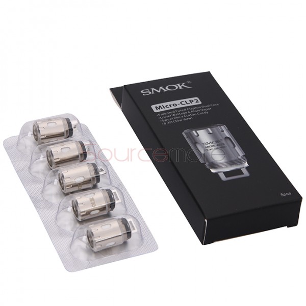 SMOK Sub-ohm Edition Replacement Coil Micro CLP2 Core for TFV4 Series Tanks Patented Clapton Dual Core 5pcs-0.3ohm