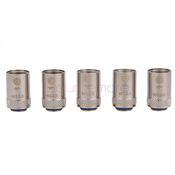Joyetech Bottom Feeding TC Replacement Coil Head BF-Ni Temperature Control Head for CUBIS Atomizer 5pcs-0.2ohm