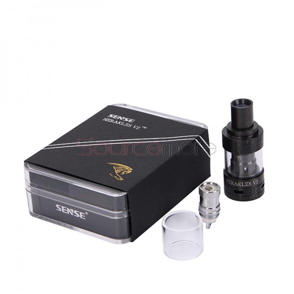  Sense Herakles V2 2.0ml Tank Top Filling Tri Parallel Coil Design 22mm Diameter Atomizer-Black
