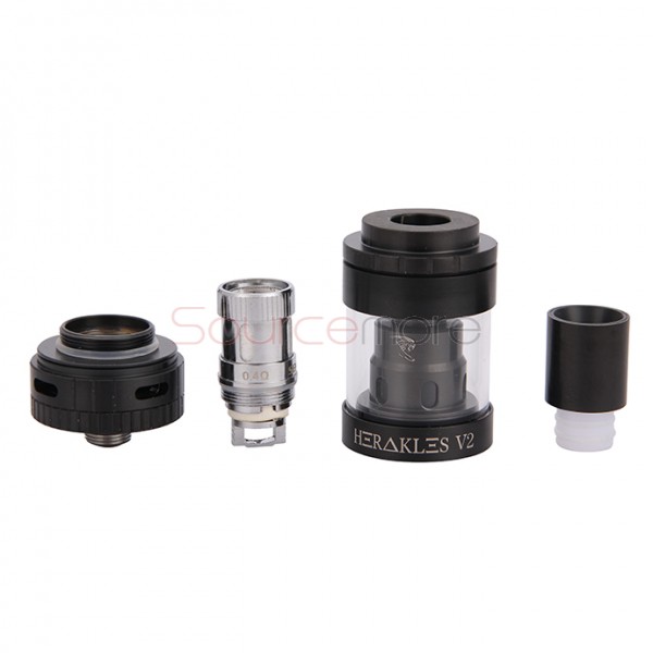  Sense Herakles V2 2.0ml Tank Top Filling Tri Parallel Coil Design 22mm Diameter Atomizer-Black