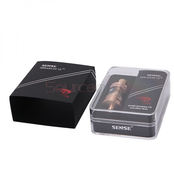  Sense Herakles V2 2.0ml Tank Top Filling Tri Parallel Coil Design 22mm Diameter Atomizer-Gold