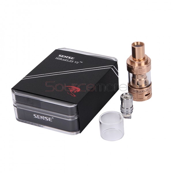  Sense Herakles V2 2.0ml Tank Top Filling Tri Parallel Coil Design 22mm Diameter Atomizer-Gold