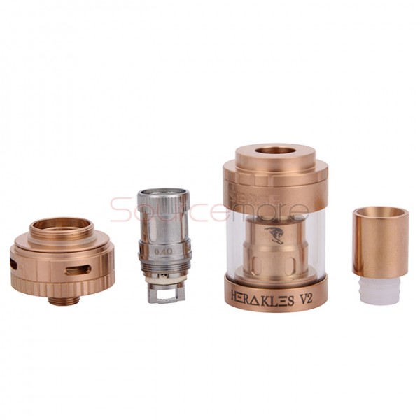  Sense Herakles V2 2.0ml Tank Top Filling Tri Parallel Coil Design 22mm Diameter Atomizer-Gold