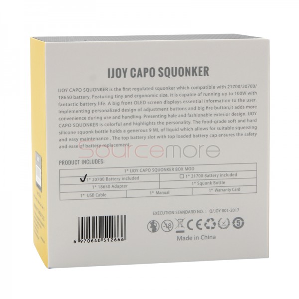 IJOY CAPO Squonker Mod - Yellow