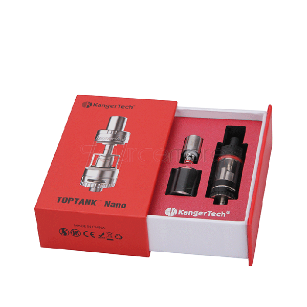 Kanger Toptank Nano 3.2ml Tank with SSOCC Coil Head and Top-fill or Bottom-fill Two Options Design-Black