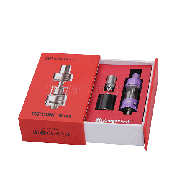 Kanger Toptank Nano 3.2ml Tank with SSOCC Coil Head and Top-fill or Bottom-fill Two Options Design-Purple