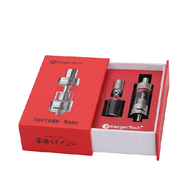 Kanger Toptank Nano 3.2ml Tank with SSOCC Coil Head and Top-fill or Bottom-fill Two Options Design-Stainless Steel