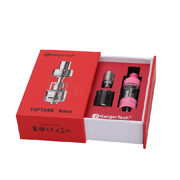 Kanger Toptank Nano 3.2ml Tank with SSOCC Coil Head and Top-fill or Bottom-fill Two Options Design-Pink
