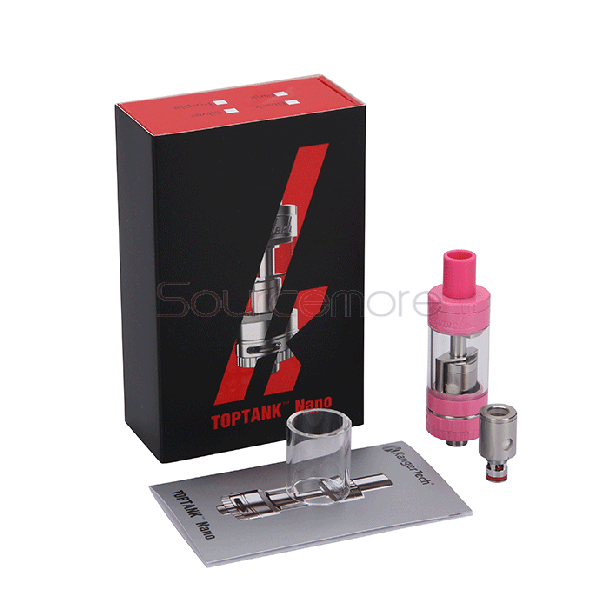 Kanger Toptank Nano 3.2ml Tank with SSOCC Coil Head and Top-fill or Bottom-fill Two Options Design-Pink