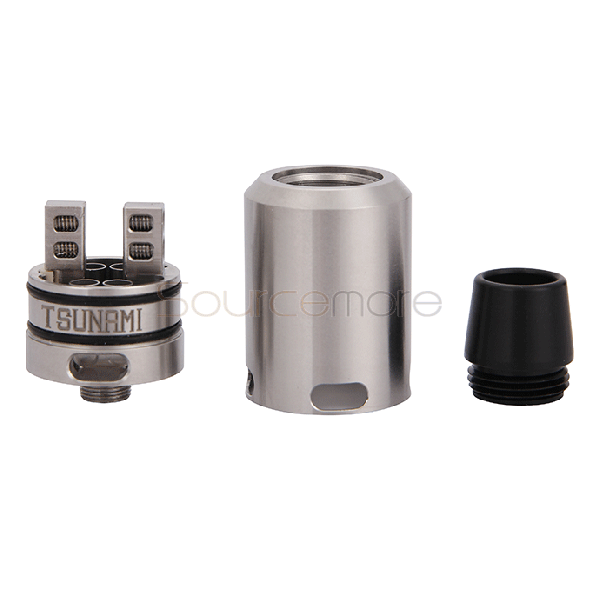 Geek Vape Tsunami RDA Atomizer Velocity Style Deck Adjustable Airflow Control Rebuildable Dripping Atomizer-Stainless Steel