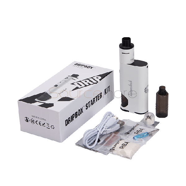 Kanger Dripbox Starter Kit 7.0ml Subdrip 60w Dripmod Powered by 18650 Cell Replaceable Dripping Coil -White