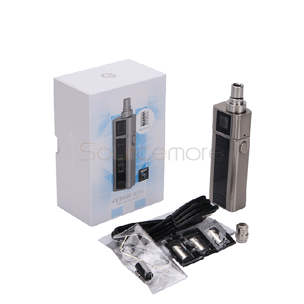 Joyetech Cuboid Mini Kit 5.0ml Liquid Capacity Atomizer and 2400mah Capacity Mod Support VW/VT/Bypass/TCR Mode-Silver
